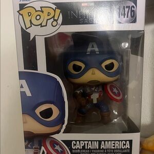 Funko Pop Captain America Figure with Blue and Red